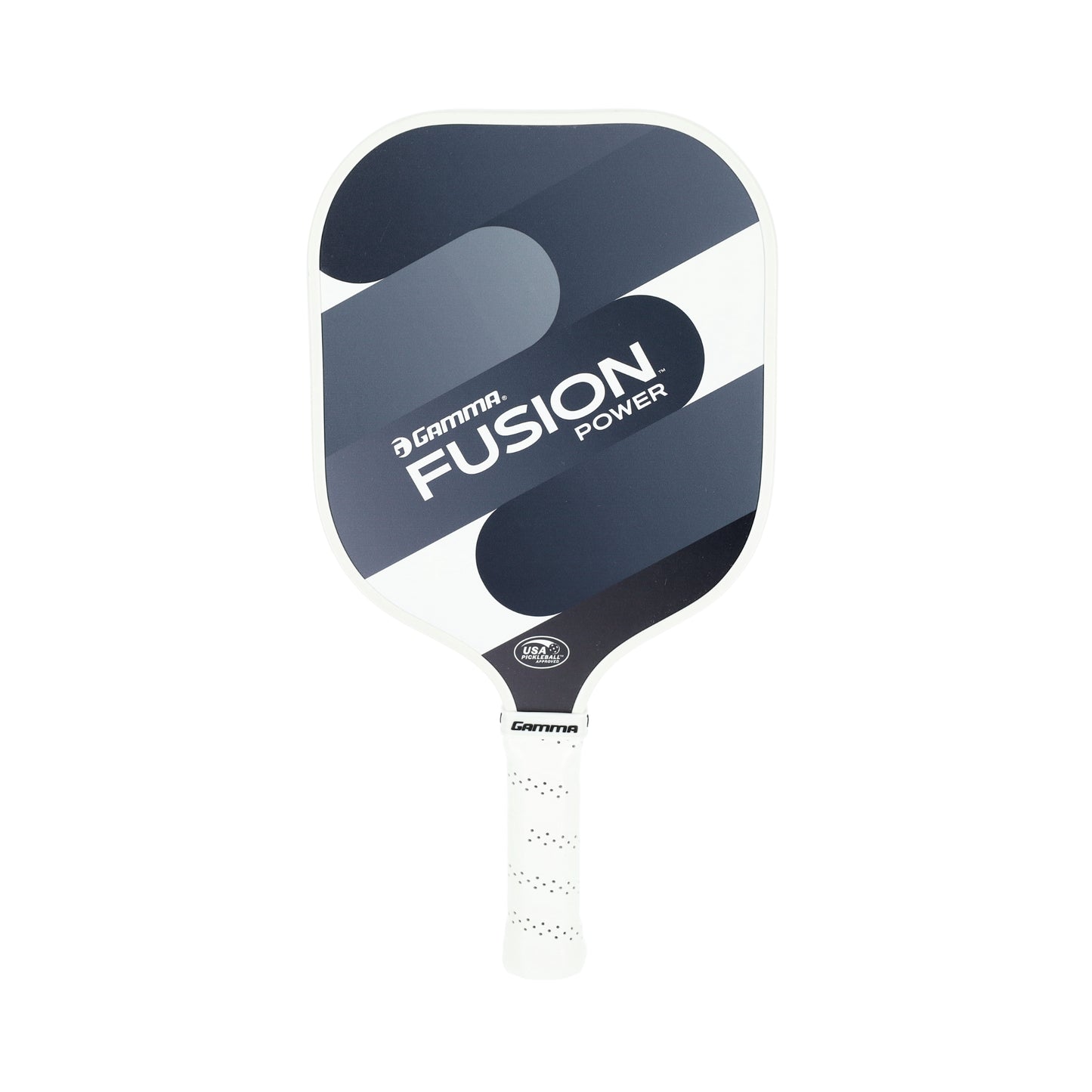 Seitenprofil des GAMMA Fusion Power schwarzes Pickleball-Paddles – ultraflaches 13 mm Design für schnelle Reaktion