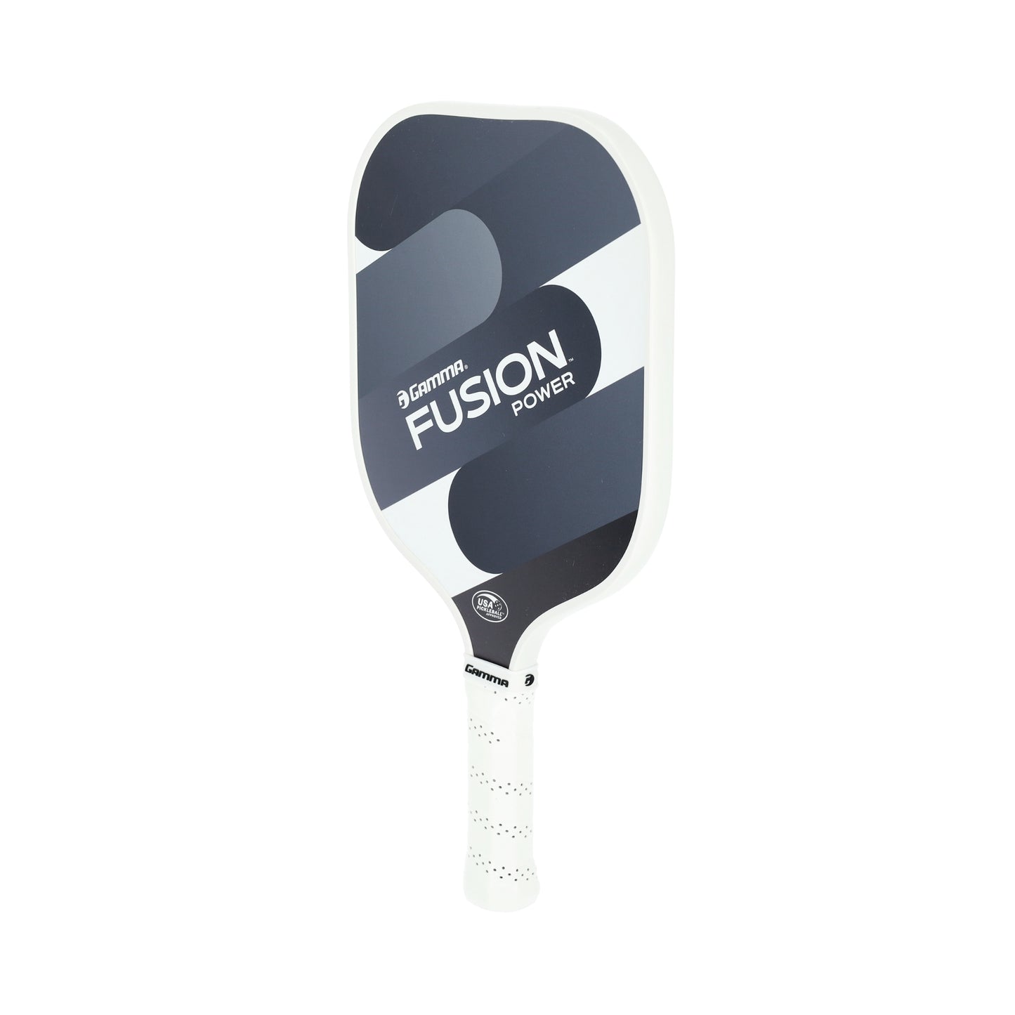 Rückseite des GAMMA Fusion Power Pickleball-Schlägers – sportliches Design in Schwarz, ideal für ambitionierte Einsteiger und Freizeitspieler, die Wert auf Power und Kontrolle legen
