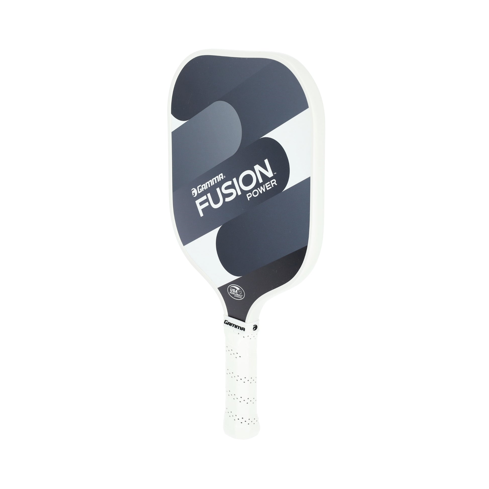 Rückseite des GAMMA Fusion Power Pickleball-Schlägers – sportliches Design in Schwarz, ideal für ambitionierte Einsteiger und Freizeitspieler, die Wert auf Power und Kontrolle legen