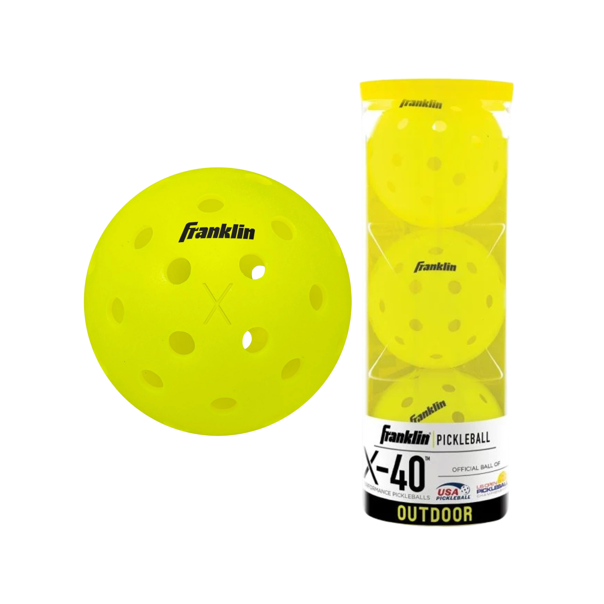 Wilson Max 40 Outdoor Pickleballs – 3 Bälle, Neon Grün, 40 Löcher, Für Wettkampf & Freizeit